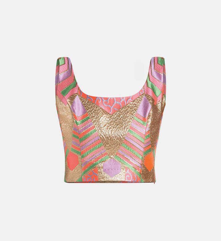 Nermin Brocade Crop Top