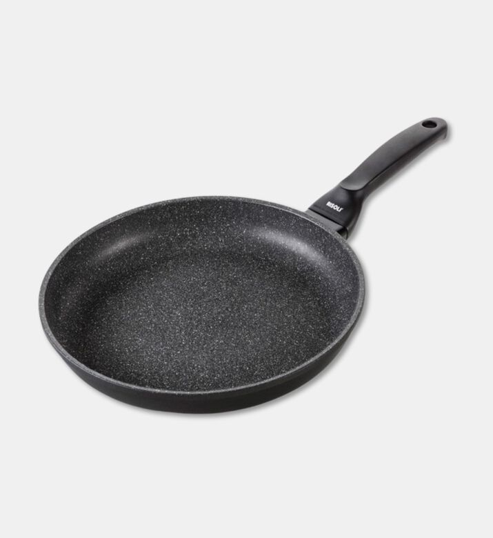 Risoli Aluminum Frying Pan With Handle, Black, 24-cm, Packshot View