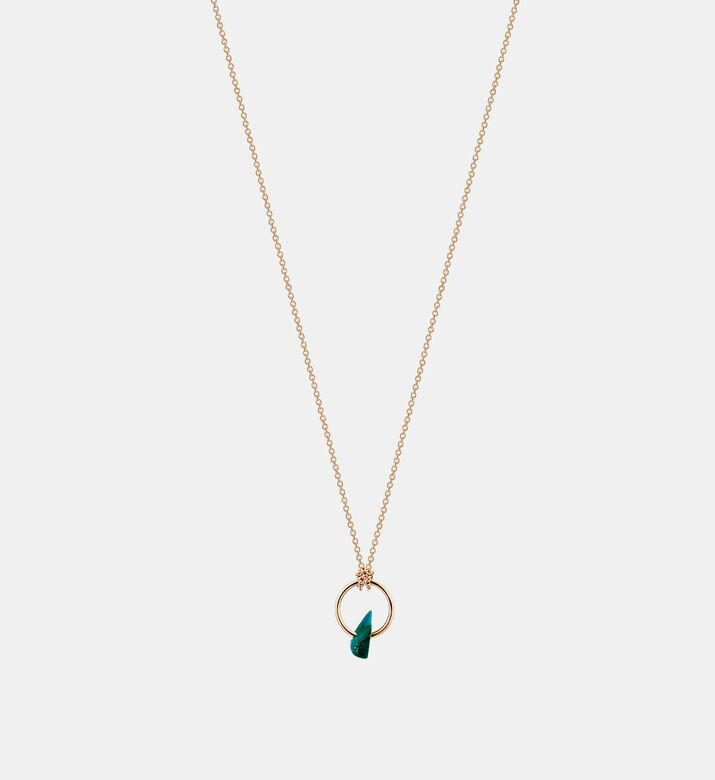 Tiny Jala Circle Chai Necklace 18k