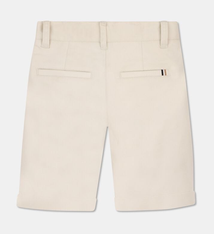 Boss Stretch Cotton Chino Shorts, Beige, 14y, Packshot View