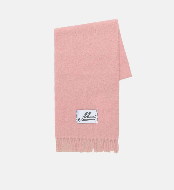 Fringe-detail Embroidered Scarf