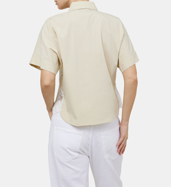 Cotton Lace-inserts Blouse