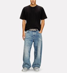 Diesel Rubberized Logo Cotton Crewneck T-shirt, Model View