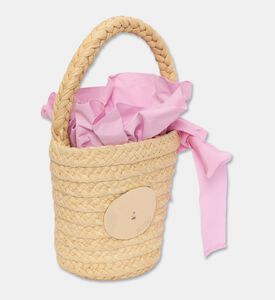Patou Braided Handle Bucket Bag, Pink, Packshot View