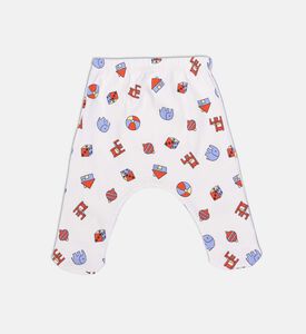 Bobo Choses All-over Colorful Animal Pattern Integrated Footies Pants, Packshot View