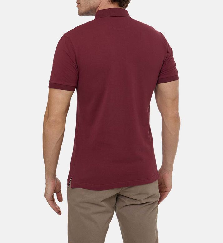 Hackett London Polo Slim, Burgundy, S, Model View