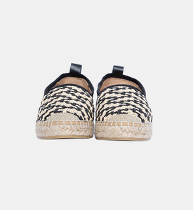 Flat Leather Espadrilles