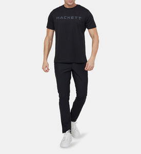 تي شيرت قطن أساسي بطبعة شعار