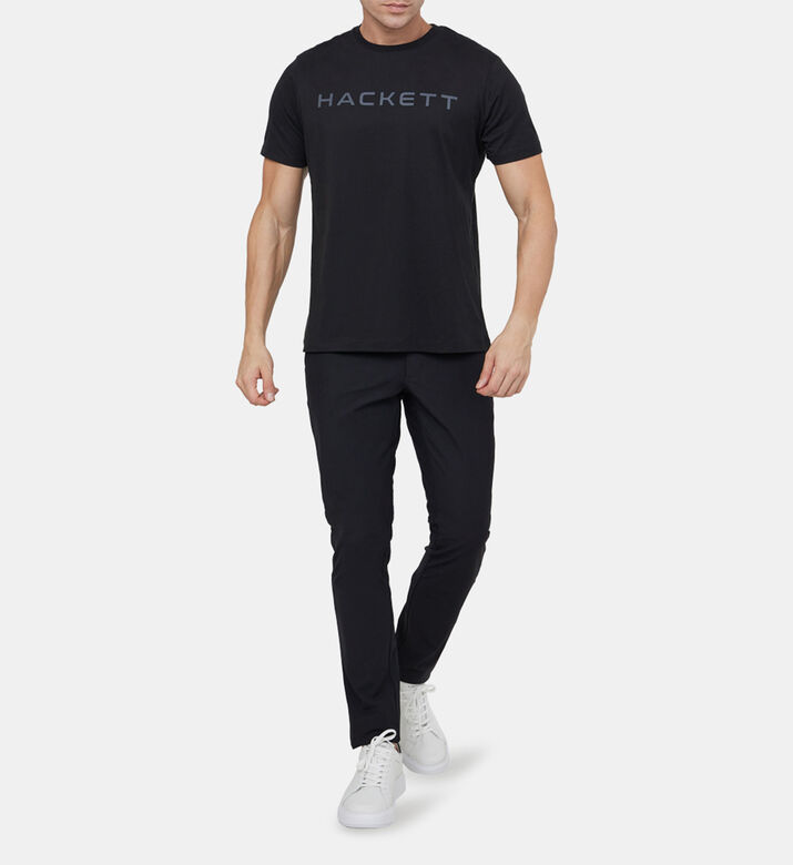 تي شيرت قطن أساسي بطبعة شعار