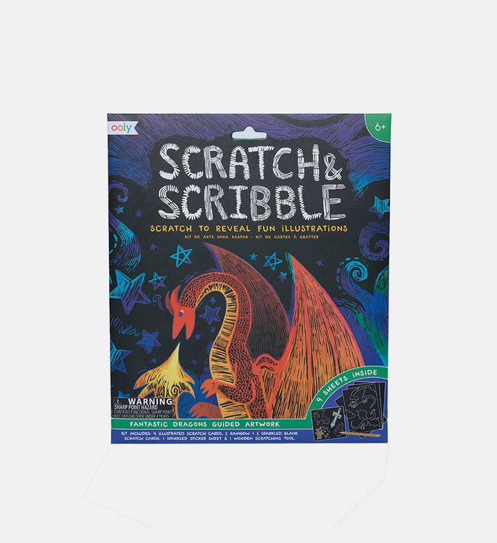 Fantastic Dragons Scratch Scribble Art Kit