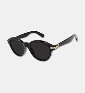 Cartier Squared Metal Sunglasses 51, Black, Packshot View