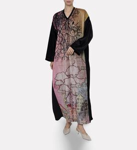 Dalia Al Azem Beaded Winter-print Dress, Model View