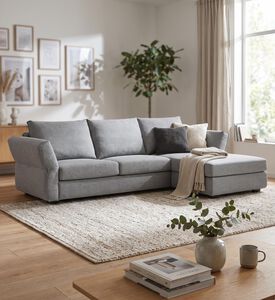 Home Deco and More Talent Right Hand Side Sofa Corner, Grey, Packshot View