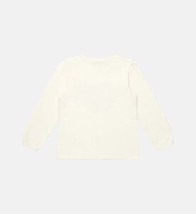 تي شيرت قطني بطبعة باقة زهور