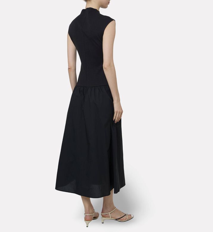 Samsoe Ribbed Mixed-media Midi Dress, Model View