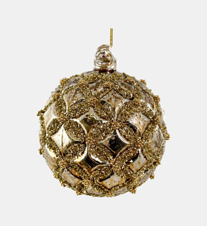 Shishi Glass Ball Circles Antique, Gold, 8-cm, Packshot View