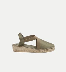 Toni Pons Vic Vegan Metallic Silk Wedge Espadrille, Taupe, Eu-40, Packshot View