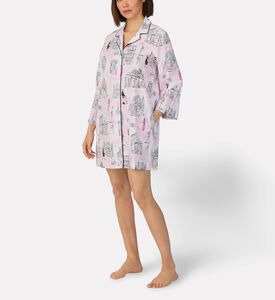 DKNY Cotton-blend Contrast Trim Mini Sleepshirt, Model View