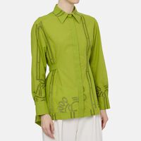 Cotton Tone-on-tone Broderie Anglaise Shirt