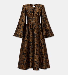 Poca and Poca Floral Jacquard Long-sleeve Maxi Dress, Packshot View