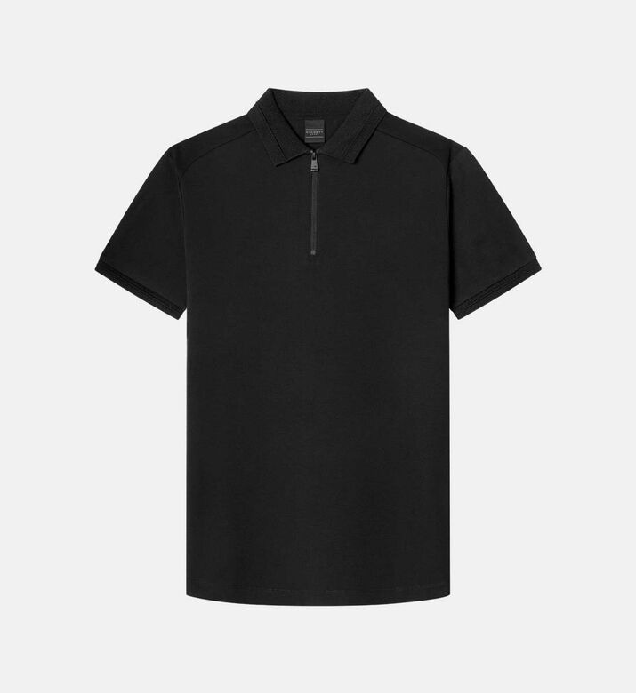 Zip-neck Short-sleeve Polo Shirt Zip-neck Short-sleeve Polo Shirt