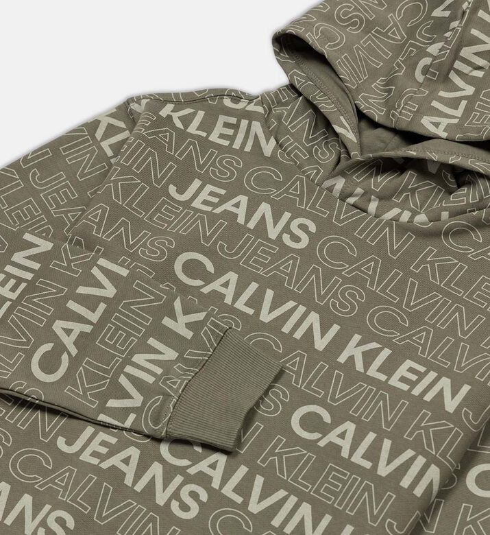 All-over Logo-print Hooded Sweater