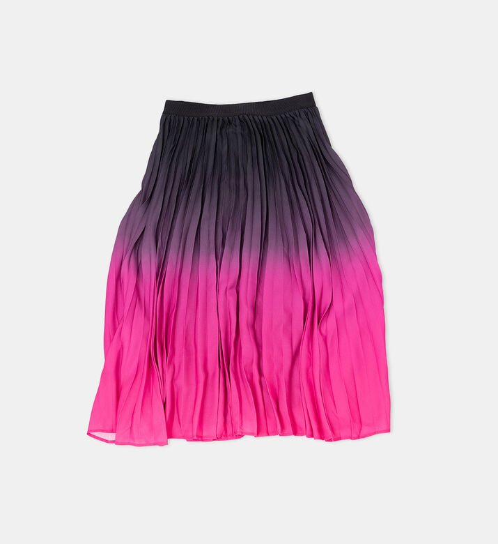 Long Gradient-print Pleated Skirt Long Gradient-print Pleated Skirt