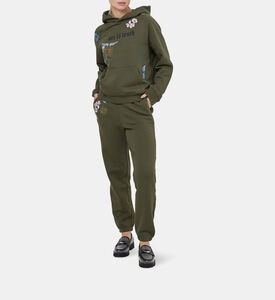 Sofia Floral-embroidery Jersey Track Pants