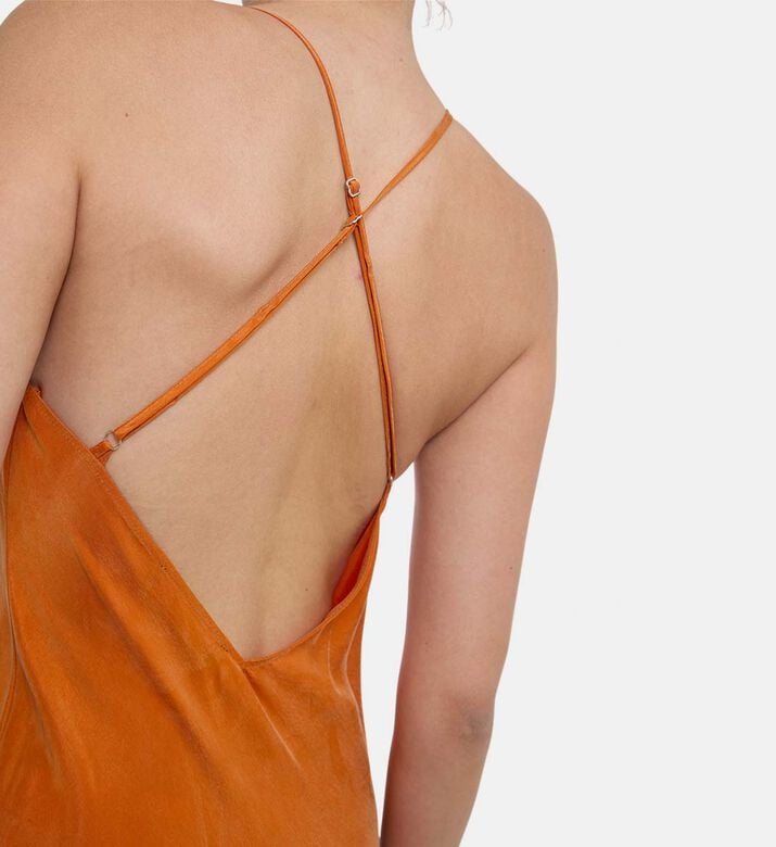 Niluu Sleeveless V-neck Flared Dress, Model View