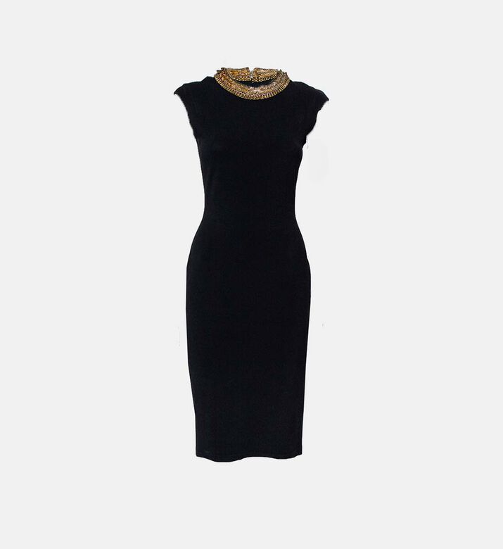 Alexander Mcqueen Cream Rib Knit Mini Dress L Preowned