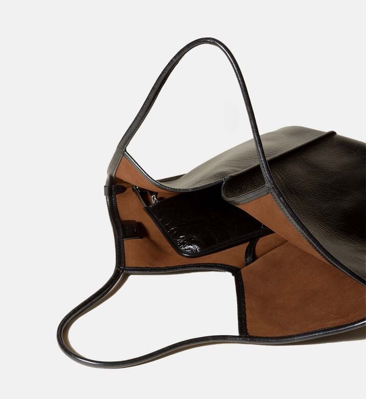 Calella Distressed Calf Leather Tote Bag