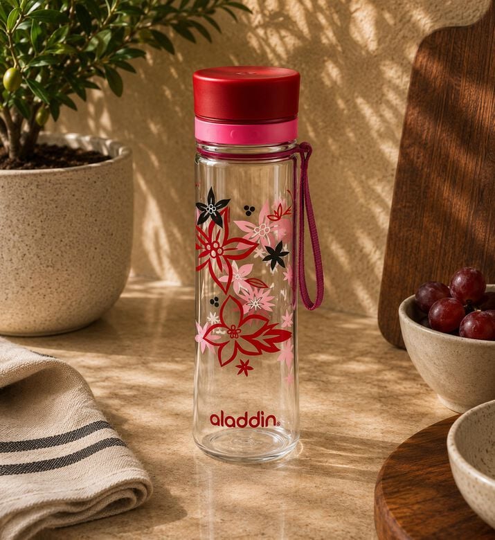 Aladdin Aveco Florid Reusable Water Bottle- 0.6 L, Packshot View
