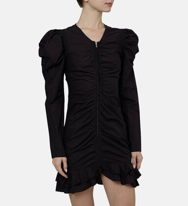 Briali Crisp Cotton Short Zippered Dress