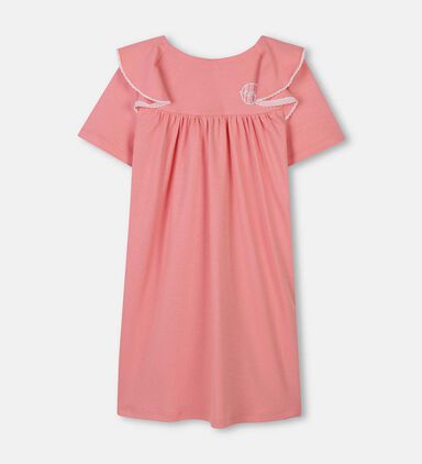 Short-sleeve Ruffled Dress