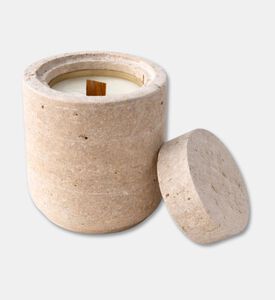 Tohfa Luxe Luxury Marble Lidded Oud Candle Jar, Packshot View