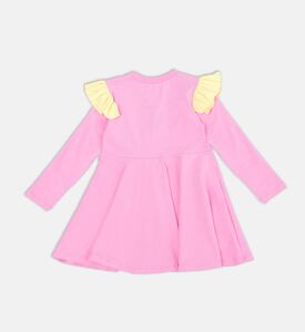 فستان بأكمام طويلة بتصميم عصفورين