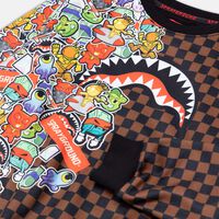 Sticker Bomb Print Crewneck Sweatshirt