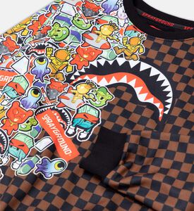 سويت شيرت بياقة مستديرة بطبعة ستيكر بومب