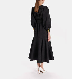 Puffy Sleeves Flared Midi Dress Puffy Sleeves Flared Midi Dress
