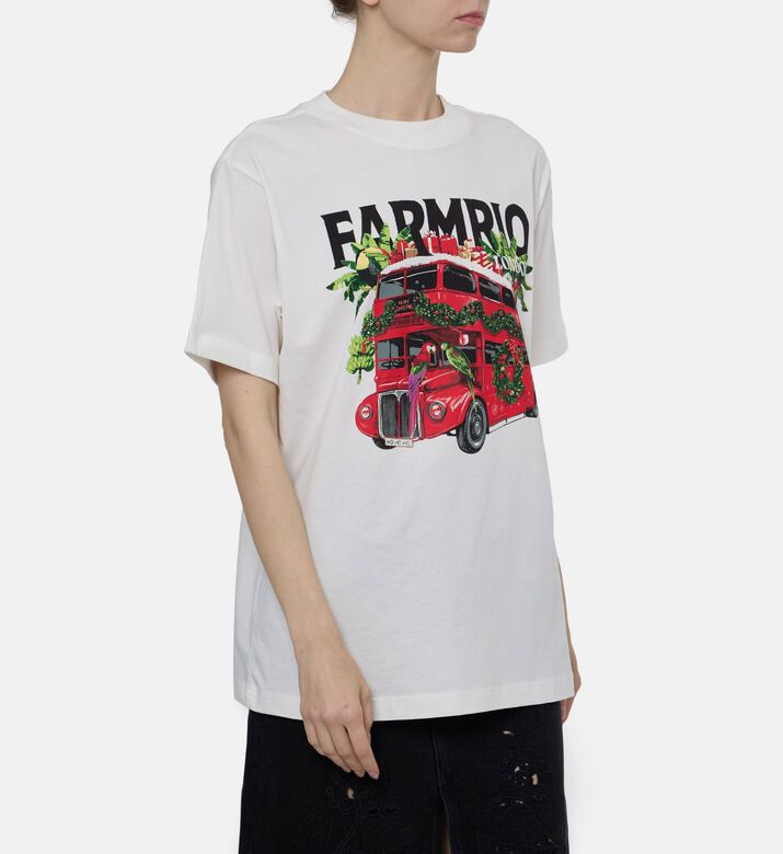 Farm Rio London Bus Printed T-shirt, Model View
