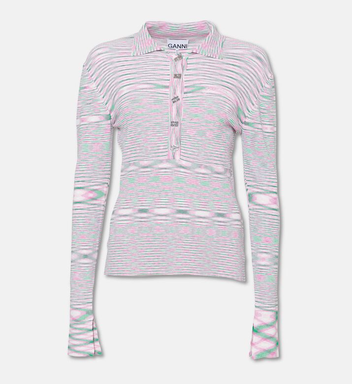 Ganni Polo, Pink, L, Packshot View