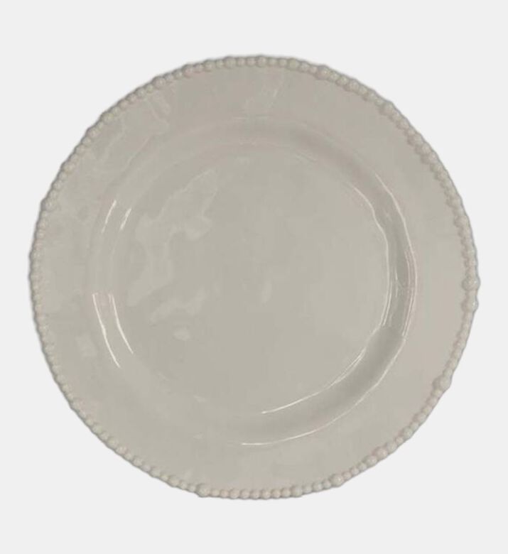 Pearl Embellished Dessert Plate