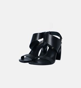 Curved Heel Ankle Strap Sandal