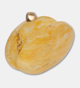 Cult Gaia Eviana Oval Acrylic Clutch, Yellow, Packshot View