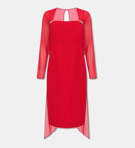 Luisa Spagnoli Sheer-sleeve Embellished Dress, Packshot View