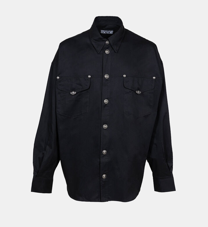 Gabardine Cotton Long-sleeved Overshirt Gabardine Cotton Long-sleeved Overshirt