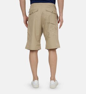 شورت قطن فضفاض بنقشة نمر وتنين