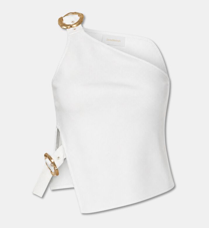 Cult Gaia Asymmetric Buckle Strap Top, Packshot View