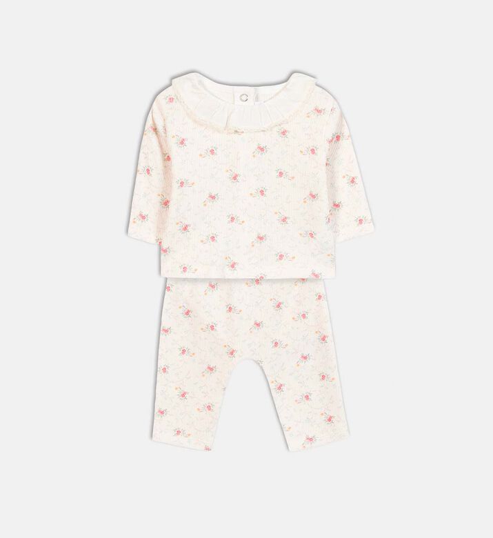 طقم بطبعة أزهار على كامله