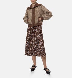 Ba and Sh Puffy Long-sleeve Cardigan, Model View